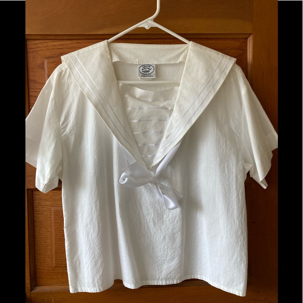 Laura Ashley vintage 1980s sailor shirt